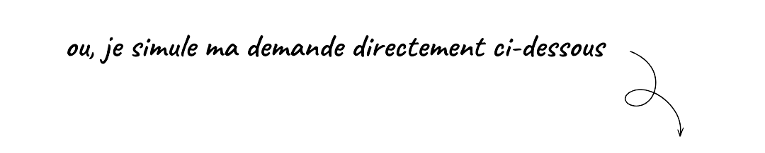 Bouton texte-je-simule-ma-demande-fleche